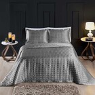 Kit Cobre Leito Brilhante Casal Padrão 03 Peças Cetim Charmou