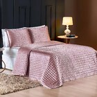 Kit Cobre Leito Brilhante Casal Padrão 03 Peças Cetim Charmou