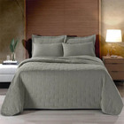 Kit Cobre Leito Buettner Casal Linha Basic Malha Mescla 3 Peç