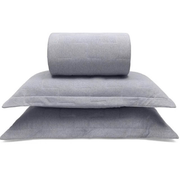 Kit Cobre Leito Buettner King Linha Basic Malha Mescla 3 Peça