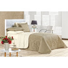 Kit Cobre Leito Cáqui Dupla Face Matelado Antuérpia 3 Peças c