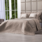 Kit Cobre Leito Cáqui Queen Size 100% Algodão 200 Fios 3 Peças