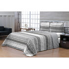 Kit Cobre Leito Casal 200 Fios Top Confort Cinza Estampado 3