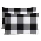 Kit Cobre Leito Casal 9 Peças Tecido Percal Dupla Face Xadrez