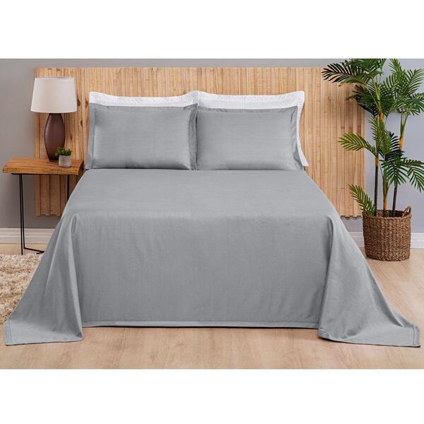 Kit Cobre Leito Casal Antique Tecido Piquet Liso 3 Peças - Ci