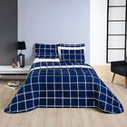 Kit Cobre Leito Casal Azul Marinho Micropercal 200 Fios Dupla