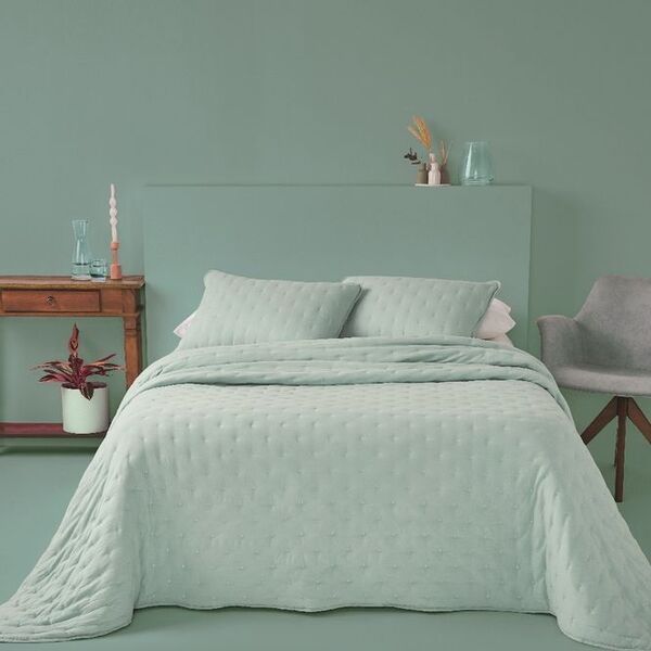 Kit Cobre Leito Casal Casa Com Casa Poá Encantado Verde Espec