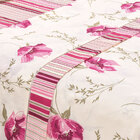 Kit Cobre Leito Casal Dupla Face Floral Palha Percal 180 Fios