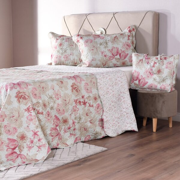 Kit Cobre Leito Casal Lady Com Porta Travesseiros Ultrassonic