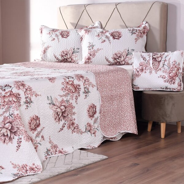 Kit Cobre Leito Casal Lady Com Porta Travesseiros Ultrassonic