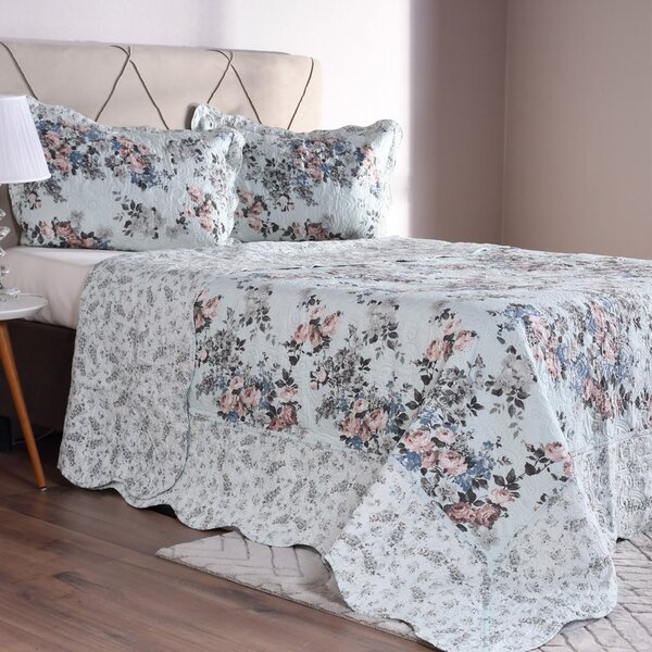 Kit Cobre Leito Casal Lottus Frame Matelassê Ultrassônico