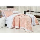 Kit Cobre Leito Casal Queen 03 Peças Bordado Percal 250 Fios