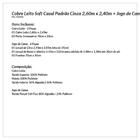 Kit Cobre Leito Cinza Casal Padrão 2,60m X 2,40m + Jogo De Ca