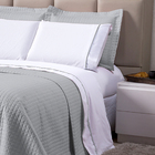 Kit Cobre Leito Cinza Dupla Face Queen Size + Jogo De Cama 10