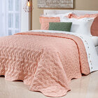 Kit Cobre Leito Clássico Solteiro Rosa 200 Fios 100% Algodão