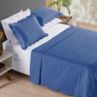 Kit Cobre Leito Colcha Alba King Square Microfibra Dupla Face