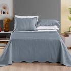 Kit Cobre Leito Colcha Alba King Square Microfibra Dupla Face