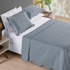 Kit Cobre Leito Colcha Alba King Square Microfibra Dupla Face