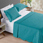 Kit Cobre Leito Colcha Alba King Square Microfibra Dupla Face