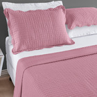 Kit Cobre Leito Colcha Alba Solteiro Square Microfibra Dupla