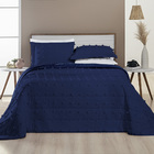 Kit Cobre Leito Colcha Alexa Pompom Casal Padrão Dupla Face M