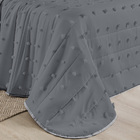 Kit Cobre Leito Colcha Alexa Pompom King Dupla Face Microperc