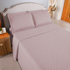 Kit Cobre Leito Colcha Atualle Queen Dupla Face Microfibra 3