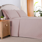 Kit Cobre Leito Colcha Atualle Queen Dupla Face Microfibra 3