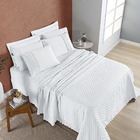 Kit Cobre Leito Colcha Bouclê Casal Padrão Laise Bordada Micr