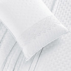 Kit Cobre Leito Colcha Bouclê King Laise Bordada Micropercal