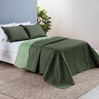 Kit Cobre Leito Colcha Bouti Dupla Face Queen 3 Peças Verde