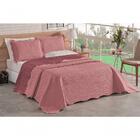 Kit Cobre Leito Colcha Bouti Lisa Dupla Face Casal Vinho