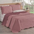 Kit Cobre Leito Colcha Bouti Lisa Dupla Face Queen 3 Peças -