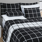 Kit Cobre Leito Colcha Brooklyn King Quadriculado Micropercal