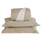 Kit Cobre Leito Colcha Capri Casal Dupla Face 3 Peças - Cáqui