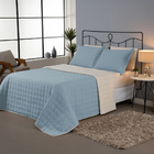 Kit Cobre Leito Colcha Capri Queen Dupla Face 3 Peças - Azul