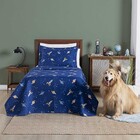 Kit Cobre Leito Colcha Carrosel Infantil Solteiro 2 Peças Mic