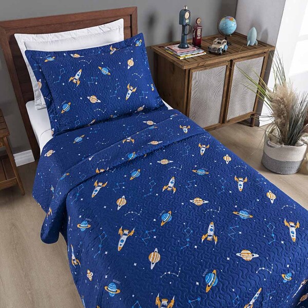 Kit Cobre Leito Colcha Carrosel Infantil Solteiro 2 Peças Mic