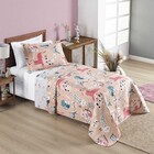 Kit Cobre Leito Colcha Carrosel Infantil Solteiro 2 Peças Mic