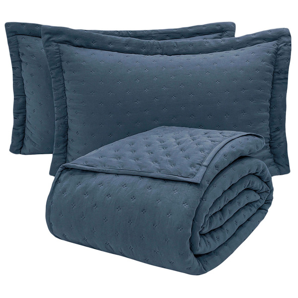 Kit Cobre Leito Colcha Casa Scarpa Claire King Dupla Face Toq