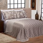 Kit Cobre Leito Colcha Casal Padrão Berlim Tecido Jacquard De