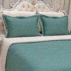 Kit Cobre Leito Colcha Celeste Queen 03 Peças Dupla Face Micr