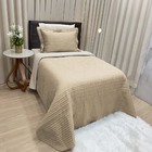 Kit Cobre Leito Colcha Celeste Solteiro 02 Peças Dupla Face M