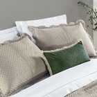 Kit Cobre Leito Colcha Clean King Dupla Face - Cáqui - 100% P