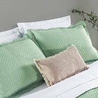 Kit Cobre Leito Colcha Clean King Dupla Face - Verde - 100% P
