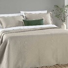 Kit Cobre Leito Colcha Clean Queen Dupla Face - Cáqui - 100%