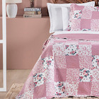 Kit Cobre Leito Colcha Colby King Micropercal 200 Fios Dupla