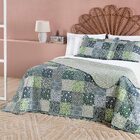 Kit Cobre Leito Colcha Colby Queen Micropercal 200 Fios Dupla