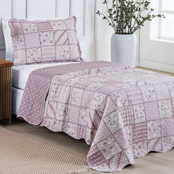 Kit Cobre Leito Colcha Daily Solteiro 2 Peças Matelado Ultras