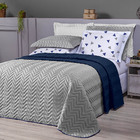 Kit Cobre Leito Colcha Daily Solteiro 2 Peças Matelado Ultras